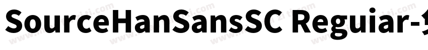 SourceHanSansSC Reguiar字体转换